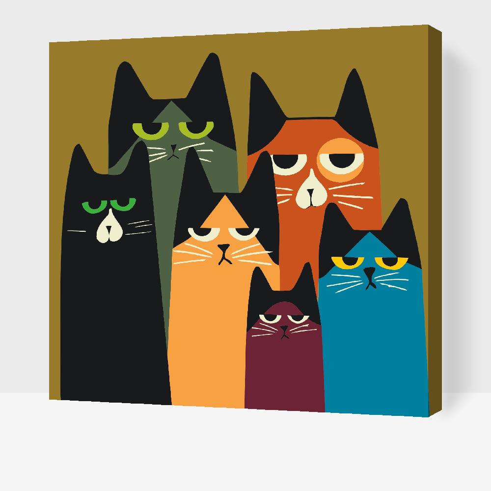 Malování podle čísel - Cat gang